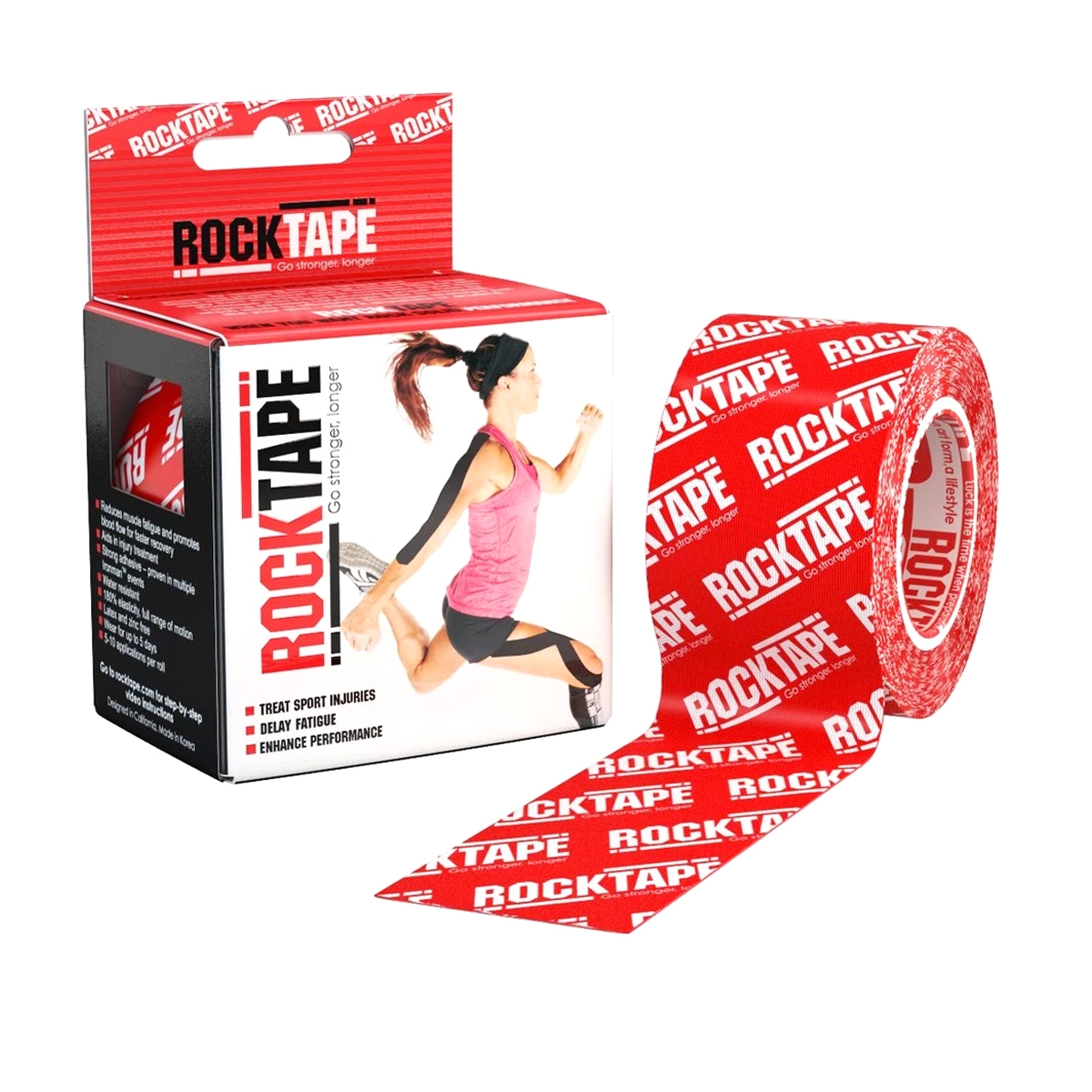 RockTape (5cm x 5m) rood logo Top Merken Winkel